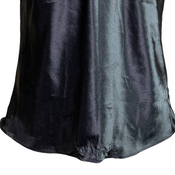 Cinema Shimmery Black Satin Ladies Camisole Cami Tank Top No Stretch - Picture 4 of 8